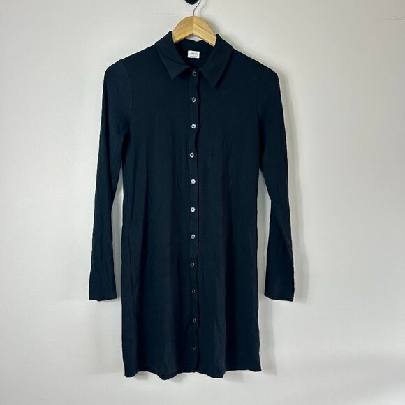 Aritzia Wilfed Cove Long Sleeve Mini Dress Black M - Picture 3 of 7